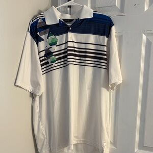 Walter Hagen White and Blue Polo Shirt